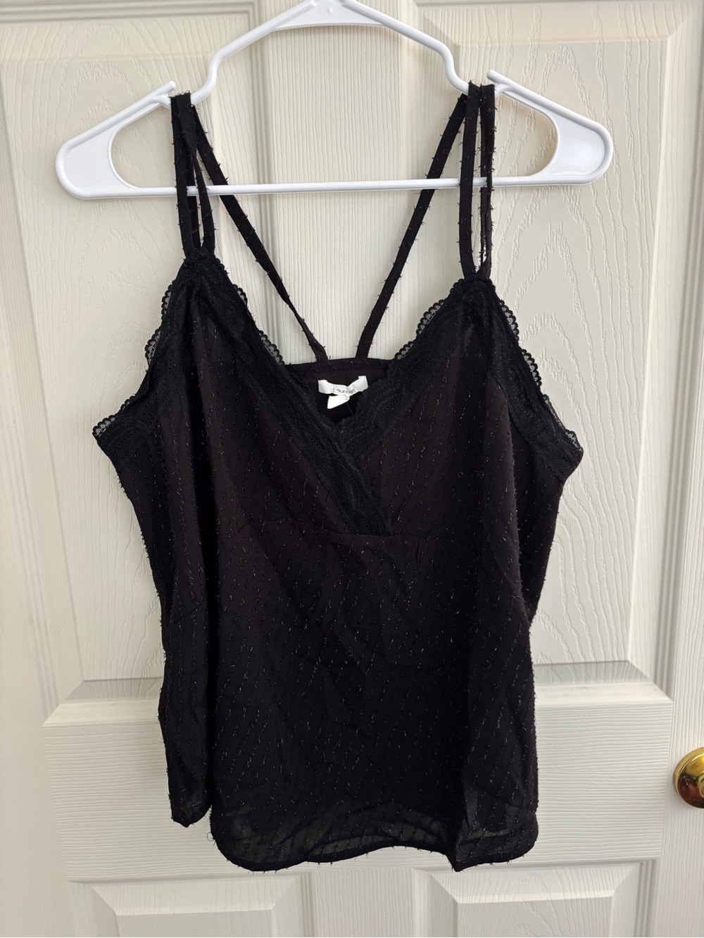 Maurice’s Black Lace-Trim V-Neck Cami Top - , Women Tops NWT
